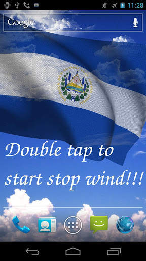 El Salvador Flag Live Wallpaper screenshot 1