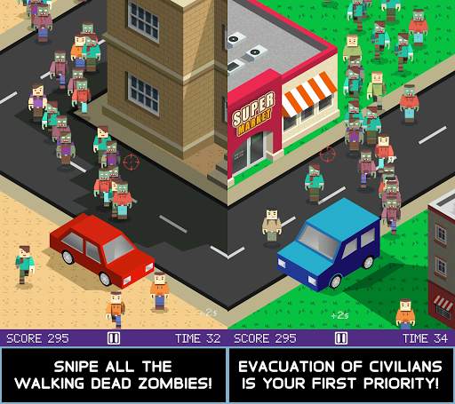 Pixel Zombie Sniper: Mini Game स्क्रीनशॉट 2