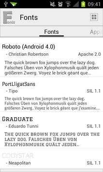Fonts screenshot 1