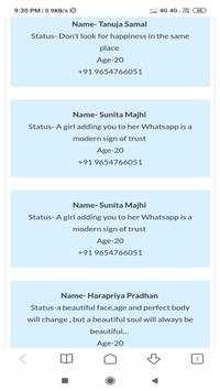 Real Girls Mobile Number For Whatsapp (Prank) screenshot 3