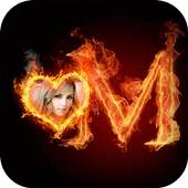 Fire Text Photo Frame 1.3