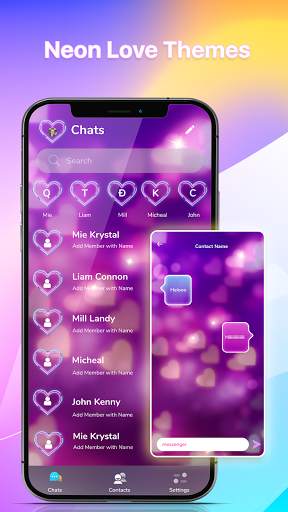 Red Love Theme Message - New Messenger screenshot 3