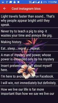 Cool Insta Bios screenshot 2