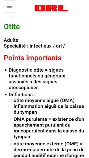 O R L (Oto-Rhino-Laryngologie) screenshot 5