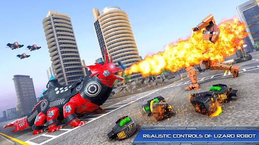 Lizard Robot Car Transform: Dragon Robot Games screenshot 2