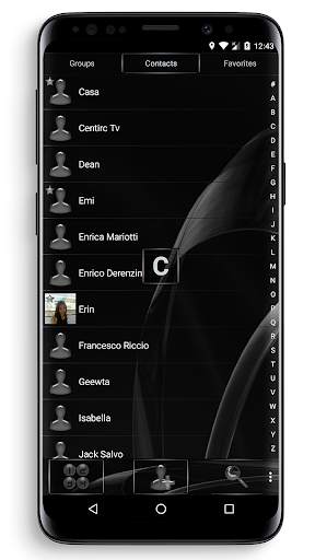 Dialer Theme MetalGate Black 3 تصوير الشاشة