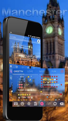 Manchester Emoji Keyboard Theme  Live Wallpaper स्क्रीनशॉट 3