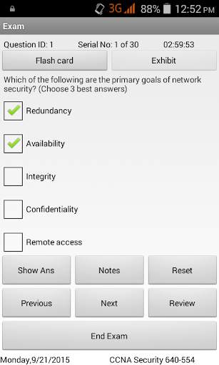CCNA Security Exam Sim screenshot 3