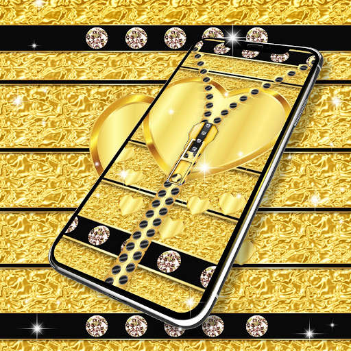 Gold black lock screen screenshot 5