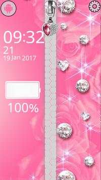 Diamond Zipper Screen Lock screenshot 1