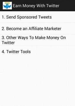 Earn Money With Twitter स्क्रीनशॉट 2