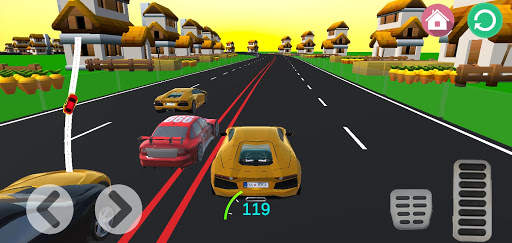 Toon Highway Car Racing 3d screenshot 1