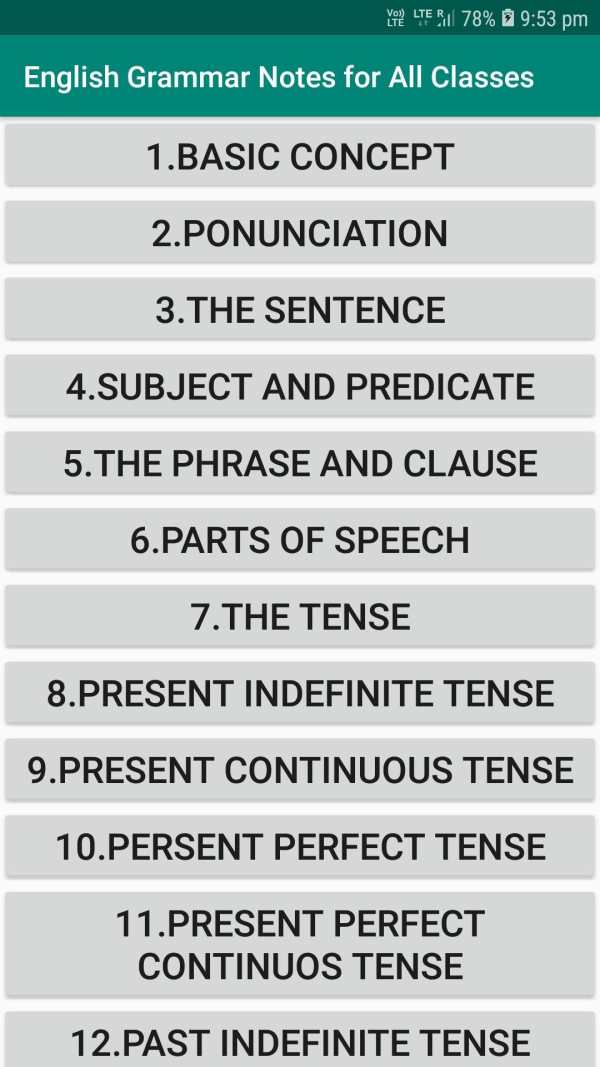 English Grammar Notes for All Classes screenshot 1