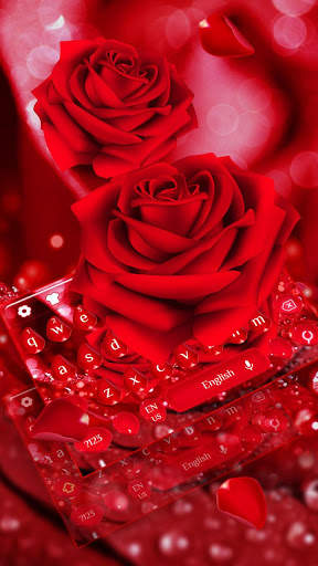 Beautiful Red Rose Keyboard screenshot 1