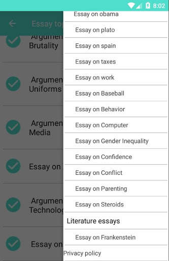 Eessay topics 4 تصوير الشاشة