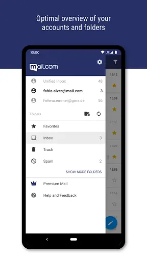 mail.com mail screenshot 2
