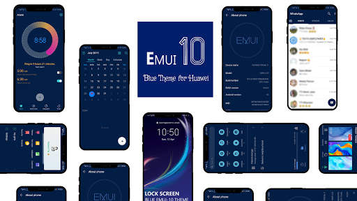 Dark Blue Emui Theme screenshot 3