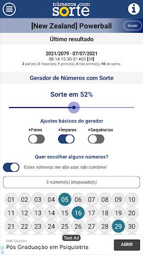 Números com Sorte: combinações para loteria screenshot 2