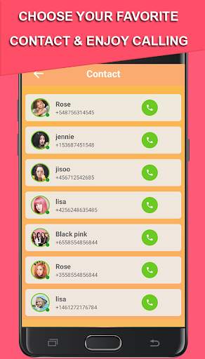 Black pink fake call video stimulation screenshot 2