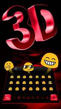 Thème de clavier 3D rouge noir screenshot 2