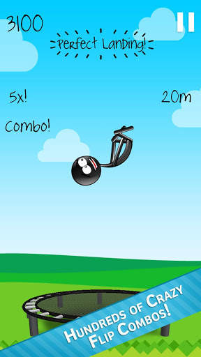 Stickman Trampoline FREE Backflip Jump Flip Master screenshot 1