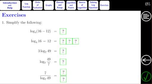 Algebra Tutorial 13: Logarithms II скриншот 8