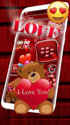 Valentine Red Launcher Theme screenshot 1