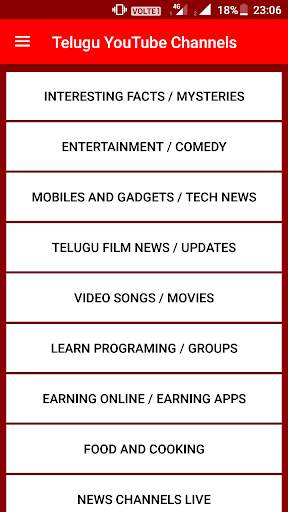 Telugu YouTube Channels screenshot 1
