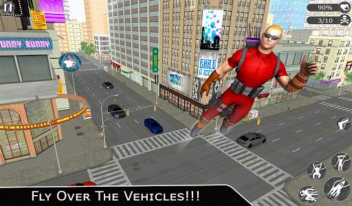 Flying Ninja Super Hero - Rescue Survival Game 3D screenshot 5