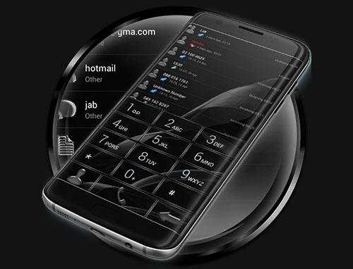 Dialer Theme MetalGate Black 7 تصوير الشاشة