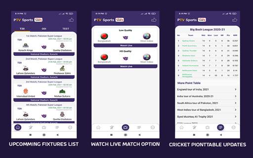 PTV Live Sports- Cricket Live, Score & Point Table screenshot 2