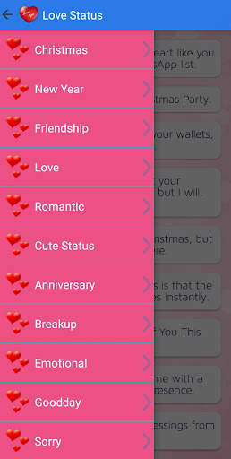 Love Status - Love Messages screenshot 1