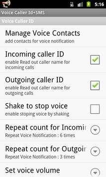 Voice Caller ID   SMS Lite screenshot 1