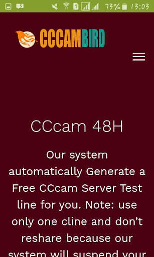 cccambird server screenshot 1