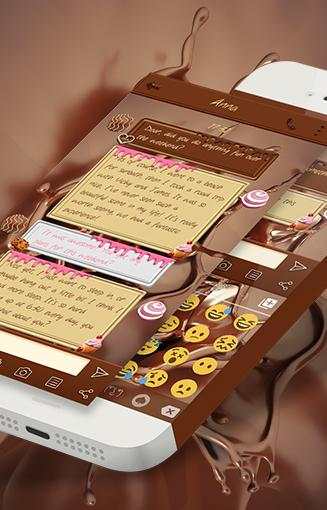 Chocolate Emoji Keyboard Theme स्क्रीनशॉट 4