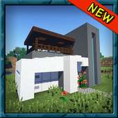 Modern house for minecraft logo