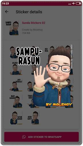 Sunda Stiker Lucu WAStickerApps 9 تصوير الشاشة