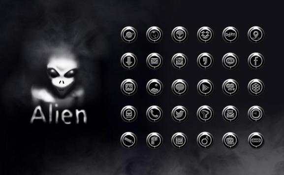 Black Alien Launcher theme screenshot 1