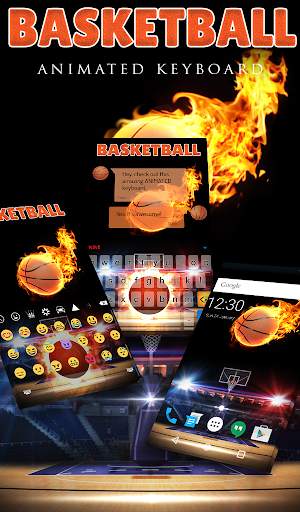Basketball Animated Keyboard स्क्रीनशॉट 1