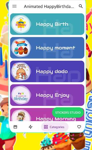🥳Animated Happy Birthday Stickers for WhatsApp 🎉 screenshot 3