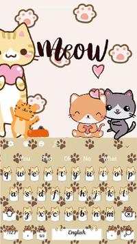 Kawaii Cartoon Cat Keyboard Theme Sweet Little Kit screenshot 4