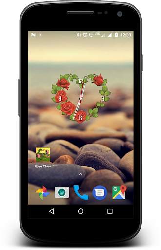Rose clock live wallpaper screenshot 4
