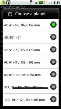 Photo Printing Size screenshot 2