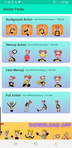 moving stickers for whatsapp - animated stickers screenshot 1