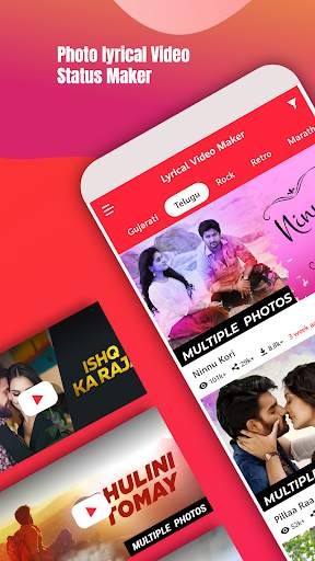 Lyrical Video Maker.ly - Video Status Maker 2020 1 تصوير الشاشة