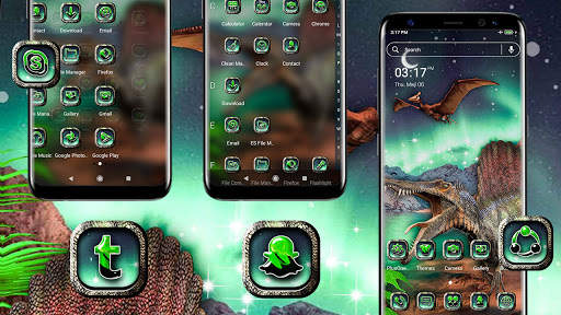 Aurora Dinosaur Launcher Theme screenshot 2