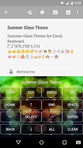 Summer Glass Emoji Keyboard स्क्रीनशॉट 3