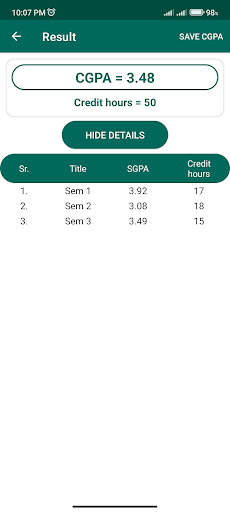 NUML GPA Calculator screenshot 5