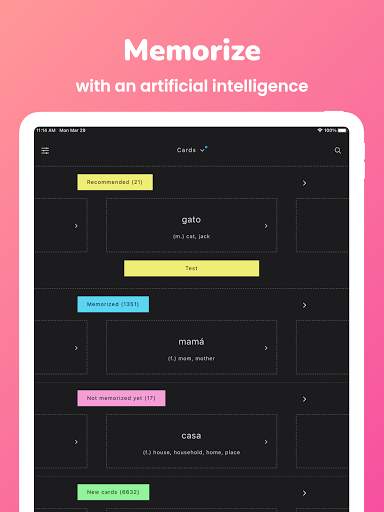 Memorize: Learn Spanish Words with Flashcards screenshot 8