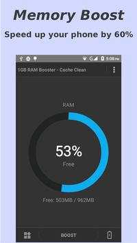 1GB RAM Booster - Cache Clean screenshot 1